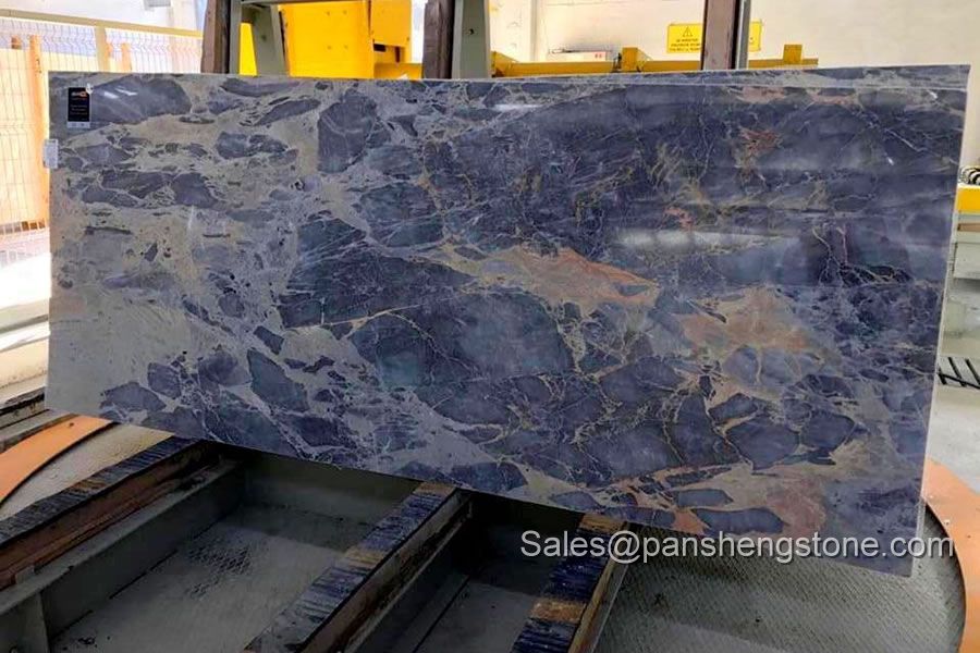 Blue aegean marble slab   Marble Slabs