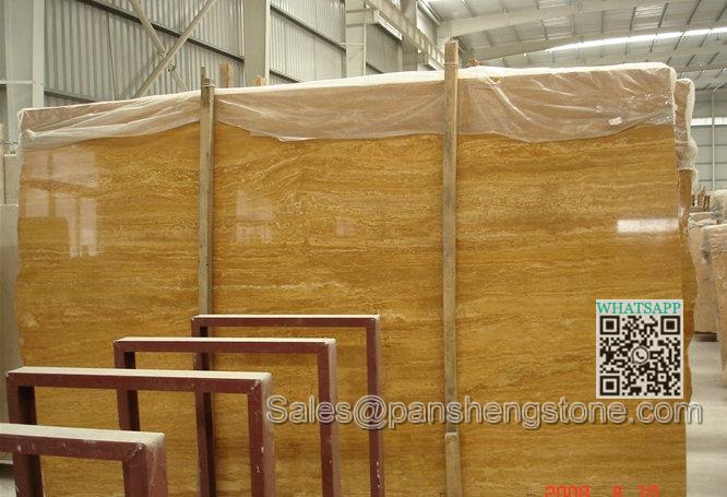 Gold travertine Travertine slab   Travertine Slabs