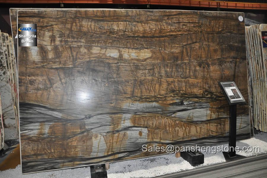 Shangrila brown luxury stone slab   Luxury Stone