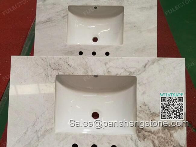 Customized arabescato venato marble vanity tops   Marble vanity tops