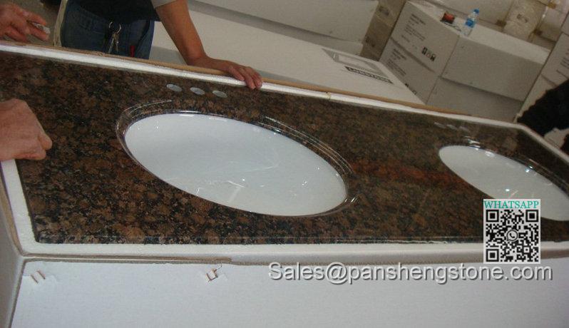 Double sink vanity countertop   Granite Vanity top