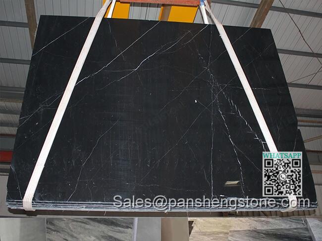 Honed finish black nero marquina marble vanity tops   Marble vanity tops