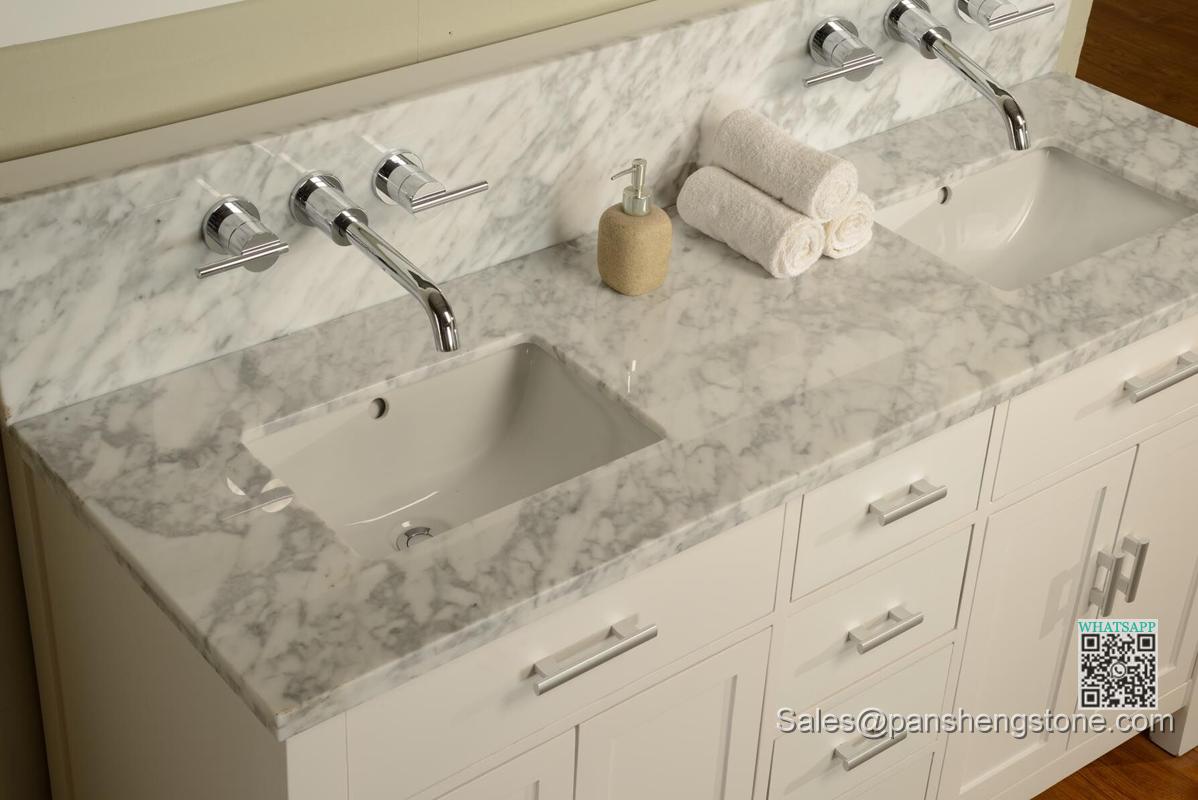 Italian carrara white marble vanity table top   Quartz Countertops