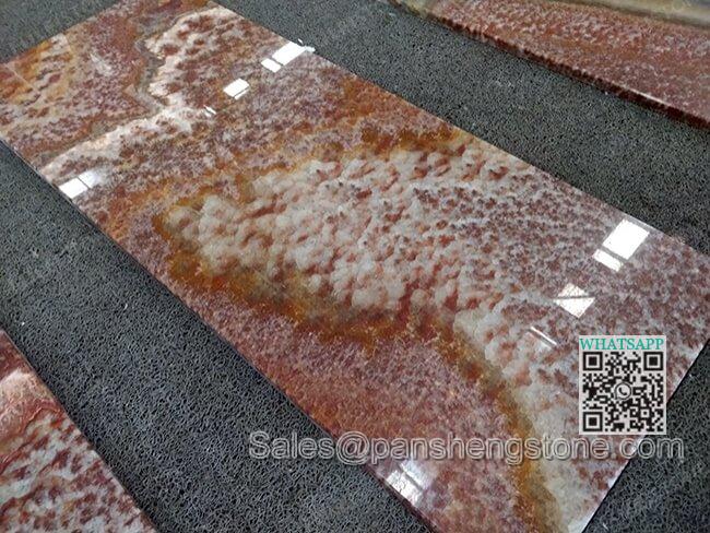 Ruby red onyx table tops   Granite countertops