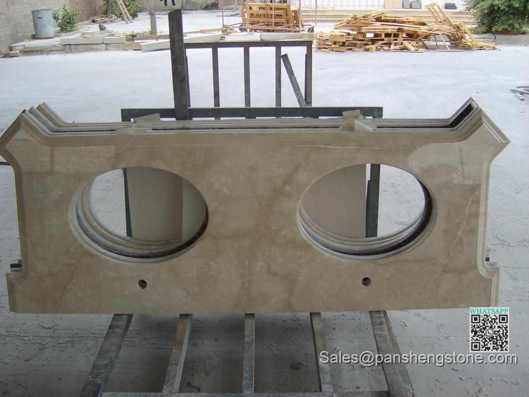 Yellow bathroom stone vanity tops   Granite Vanity top