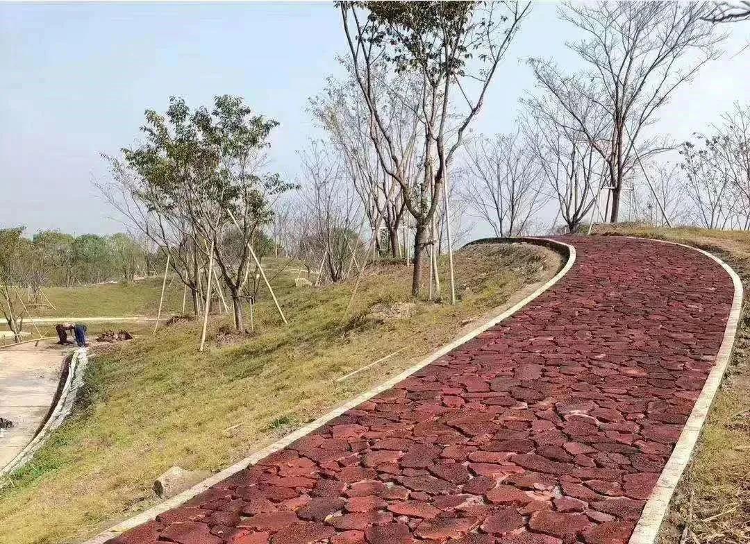 Volcanic rock landscape road